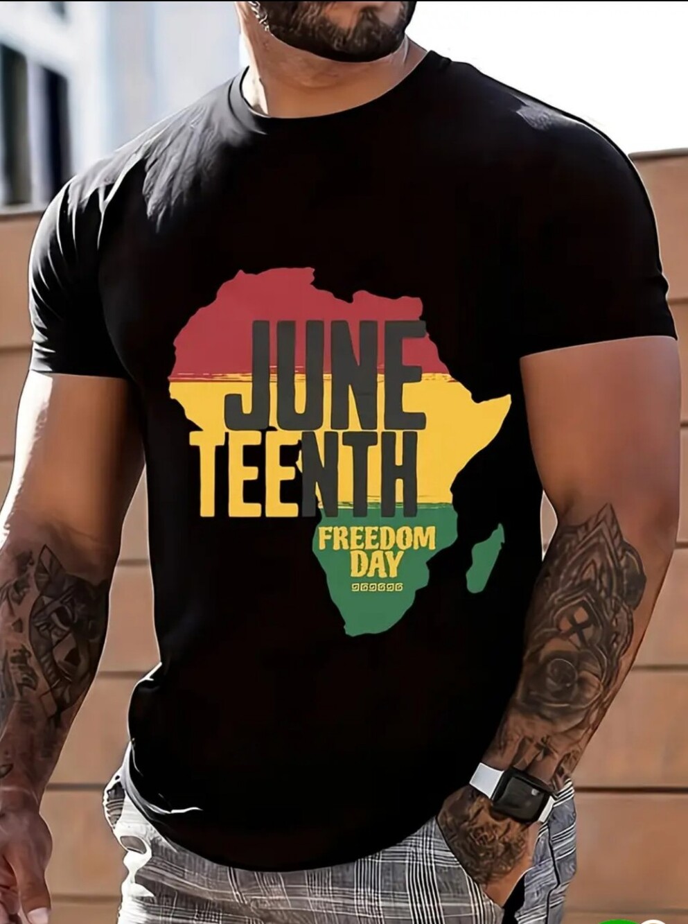 Juneteenth Freedom Day Black Tee - Graphic Men’s Shirt -R